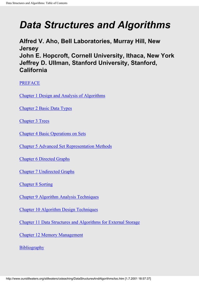 Data structures and algorithms alfred v. aho, john e. hopcroft and ...