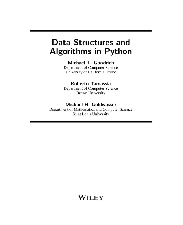 Data structures and Algorithms in Python.pdf