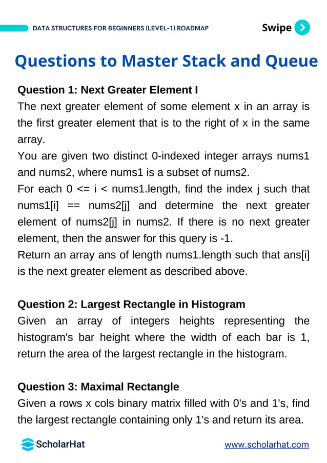 Data Structures And Algorithms Roadmap for Beginners By ScholarHat PDF ...