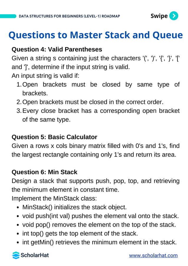 Data Structures And Algorithms Roadmap for Beginners By ScholarHat PDF ...