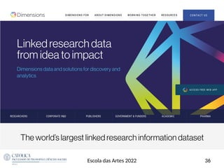 36
Escola das Artes 2022
 