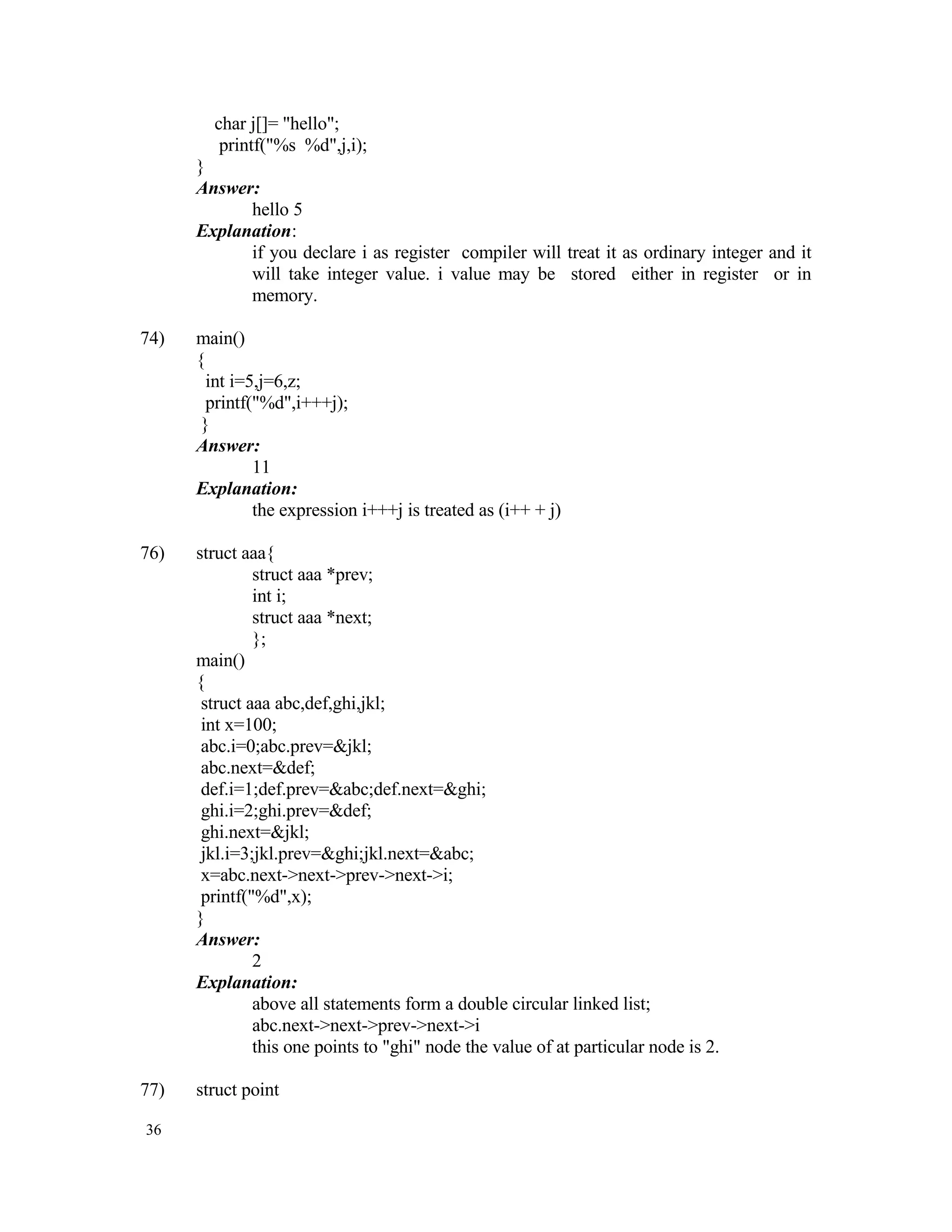 Data Structures Aptitude