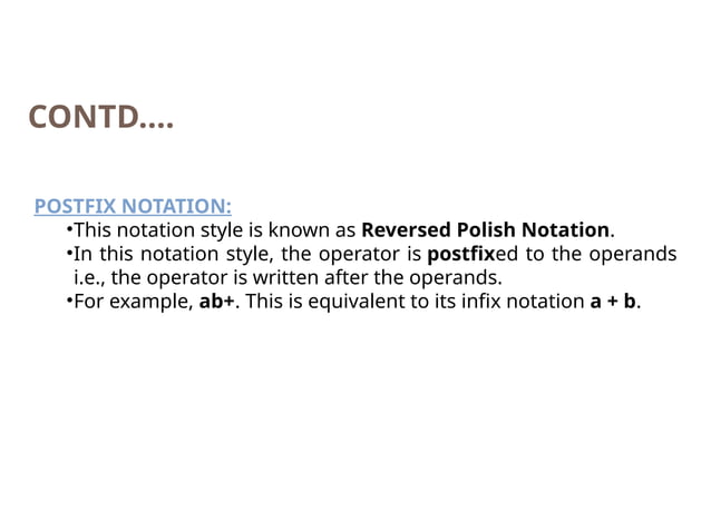 Data structures (Infix, Prefix and Postfix notations).pptx