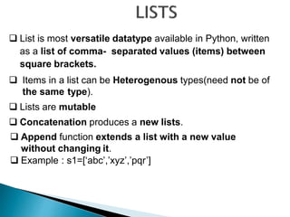 Data structures in Python | PPT