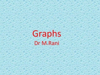 Graphs
Dr M.Rani
 