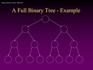 Binary Search Trees / Slide 36
A Full Binary Tree - Example
 