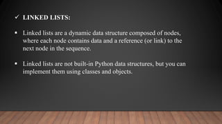 Data structures in python | PDF | Programming Languages | Computing