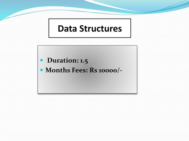 PROGRAMMING COURSE DATA STRUCTURES | PPT