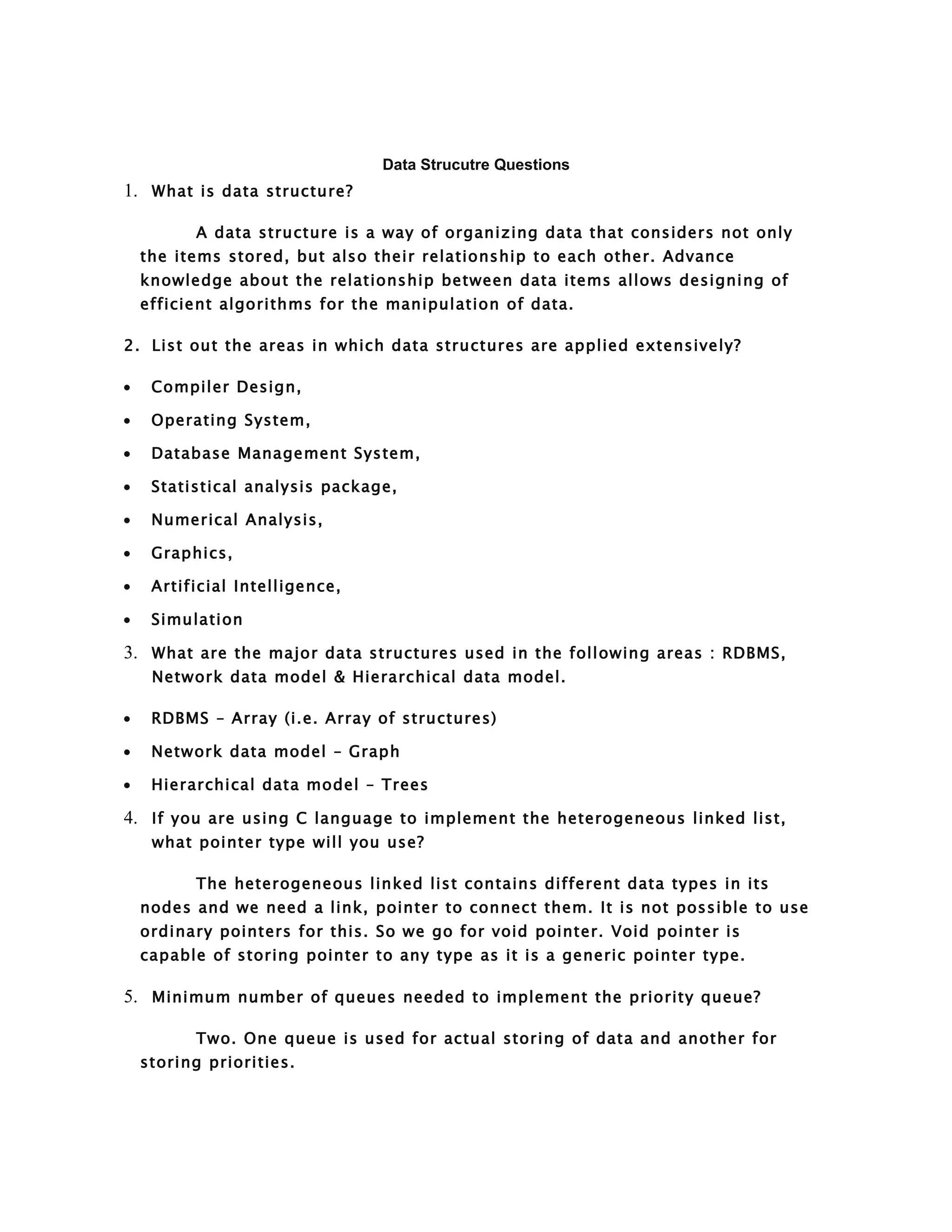 Data structures question paper anna university | DOC | Programming ...