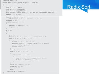 Radix Sort
 