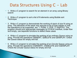 Data structures using c | PPT | Programming Languages | Computing