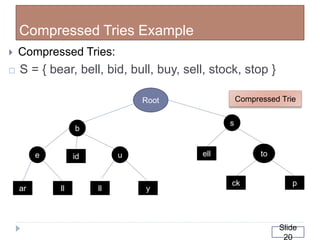 Data structure tries | PPT image.