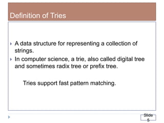 Data structure tries | PPT