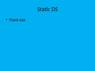 Comprehensive Overview of Data Structures: Types and Characteristics | PPTX