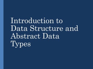 Data_Structure With C_LECTURE ONE PPT123 | PPT | Databases | Computer ...