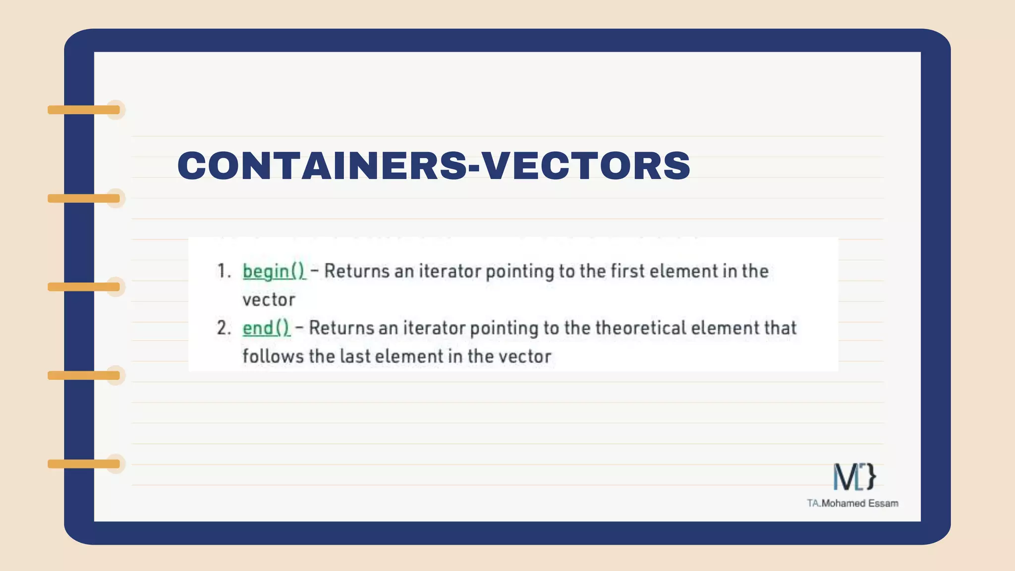 CONTAINERS-VECTORS
 