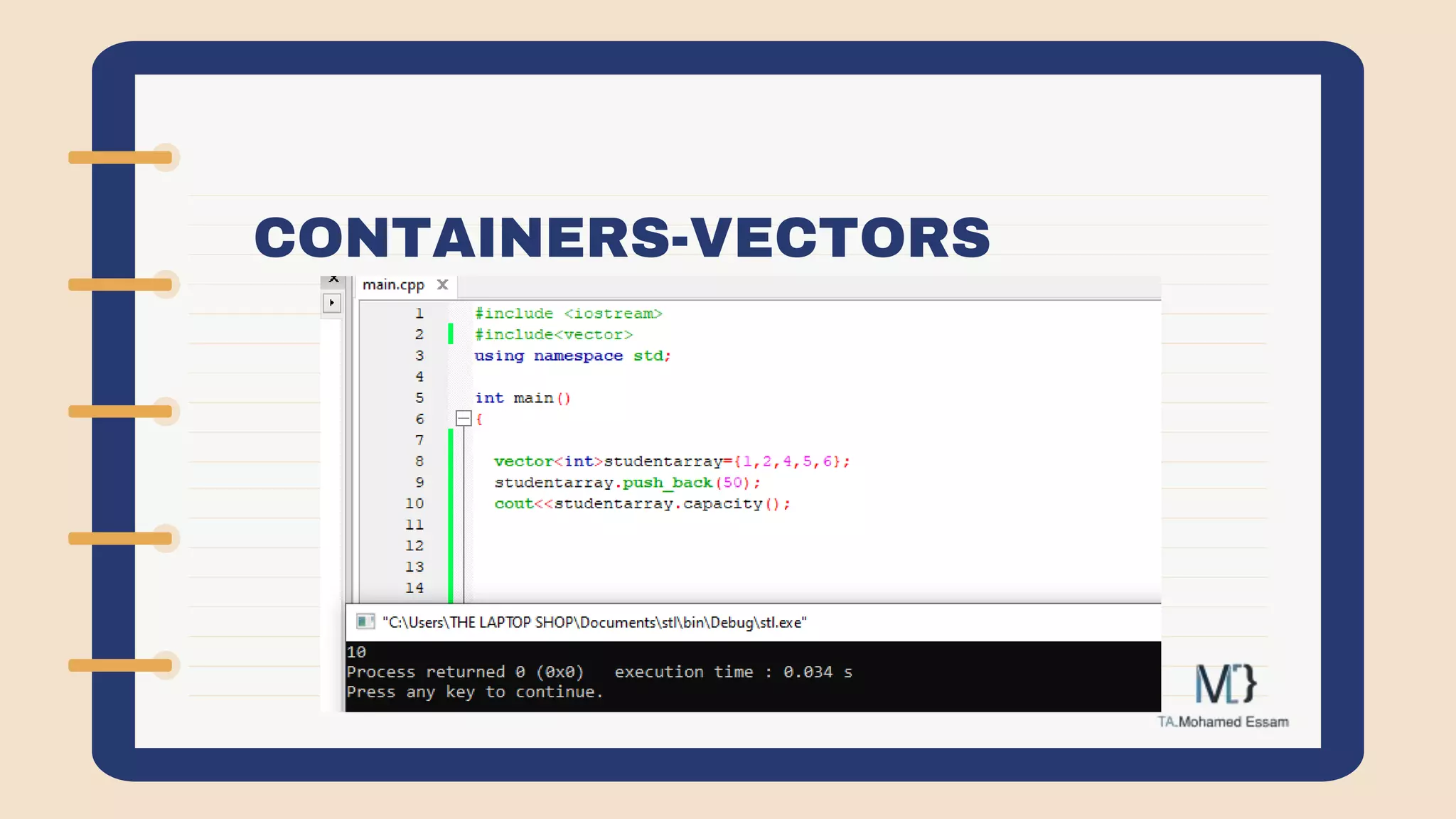 CONTAINERS-VECTORS
 