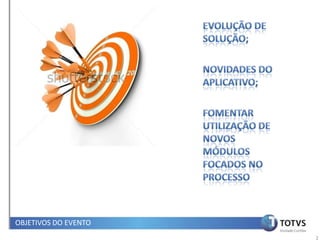 Futuro do software TOTVS: quais são as diretrizes?




OBJETIVOS DO EVENTO
                                                                     2
 