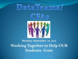 Monday, September 10, 2012

Working Together to Help OUR
      Students Grow
 