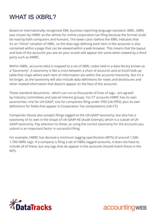 WHAT DOES HMRC DO WITH YOUR iXBRL FINAL ACCOUNTS? | PDF