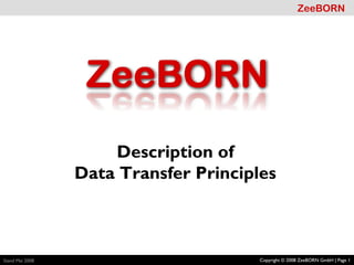 Stand Mai 2008 Description of Data Transfer Principles 