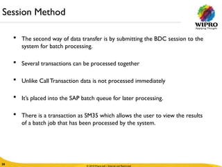 SAP Data Transfer Techniques DI BDC Session LSMW | PPTX