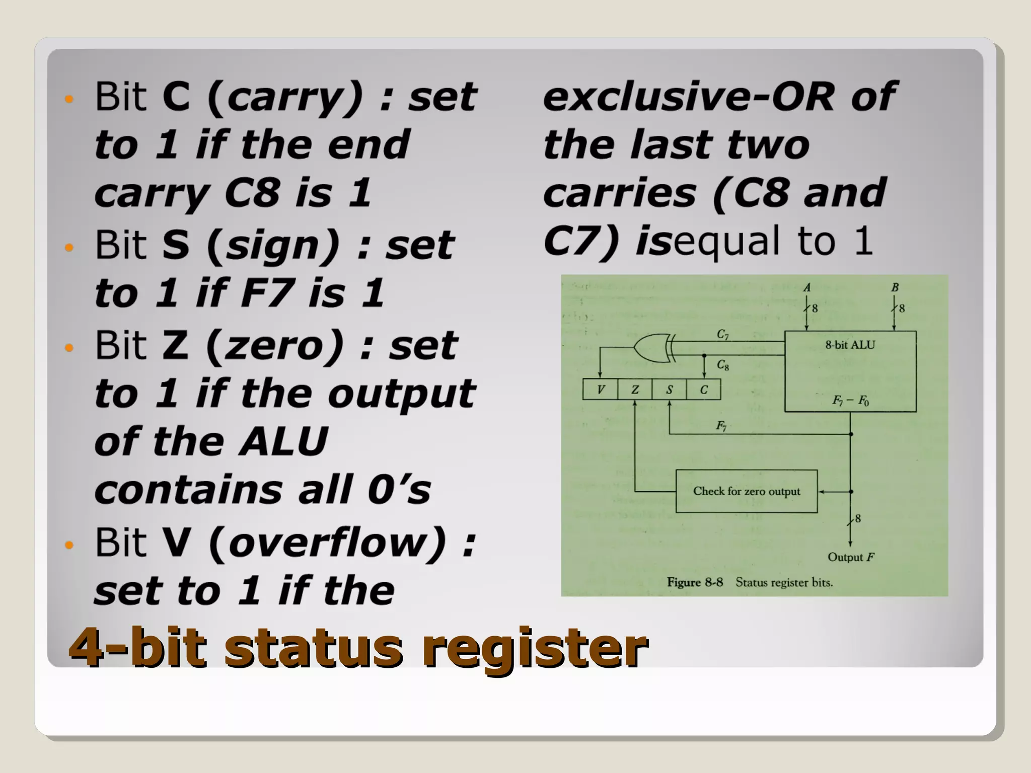 4-bit status register4-bit status register
 