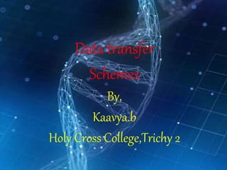 Data transfer
Schemes
By,
Kaavya.b
Holy Cross College,Trichy 2
 