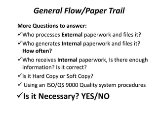 Flow AnalysisSoftwareIs it compatible to “Off the Shelf” Software?Can it be up/down loaded into Microsoft Software?Can existing Software be utilized ?ManualAre Forms and Spreadsheets compatible?Can they be integrated into aDatabase?