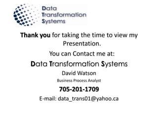 Purchasing		-	Procedures – Paperwork - Software  