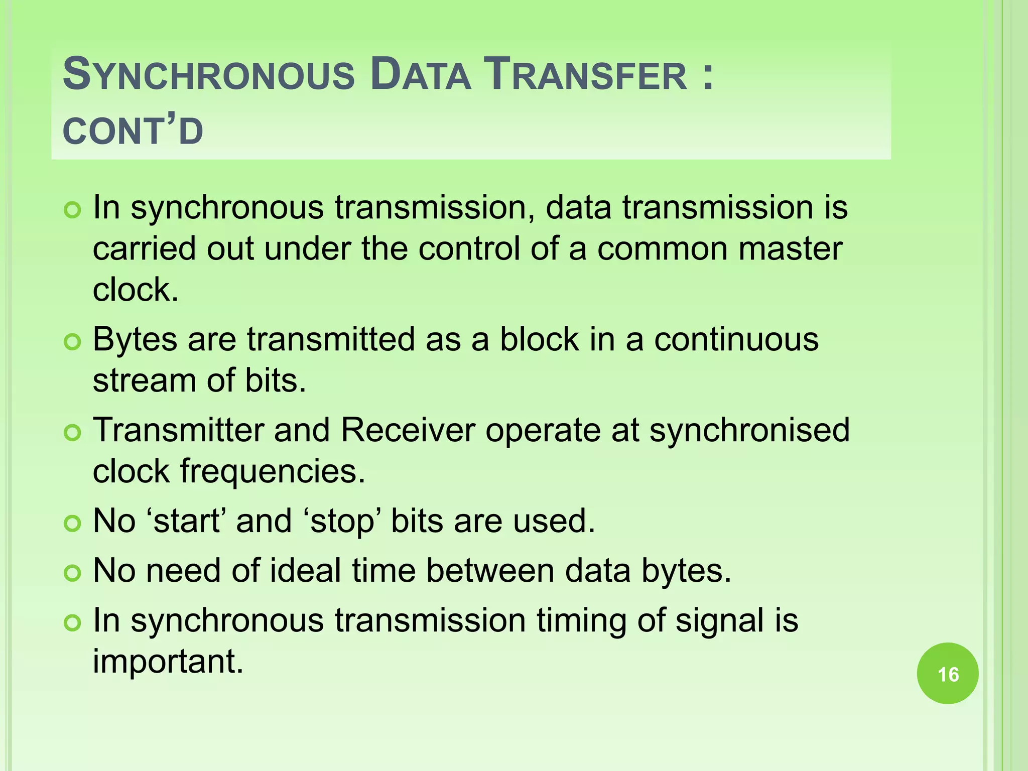 DATA TRANSMISSION, Synchronous & Asynchronous Data Transfer | PPTX ...