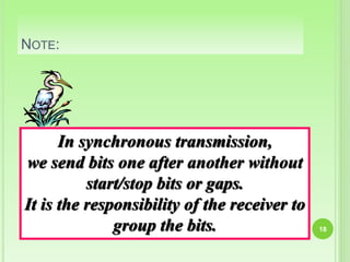 DATA TRANSMISSION, Synchronous & Asynchronous Data Transfer | PPTX