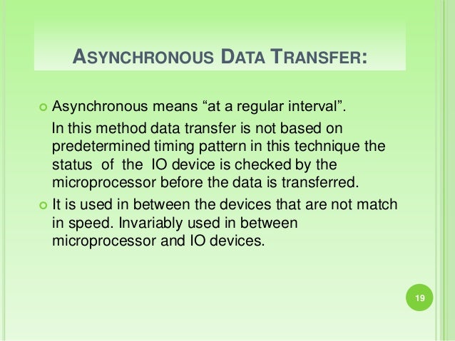 DATA TRANSMISSION, Synchronous & Asynchronous Data Transfer