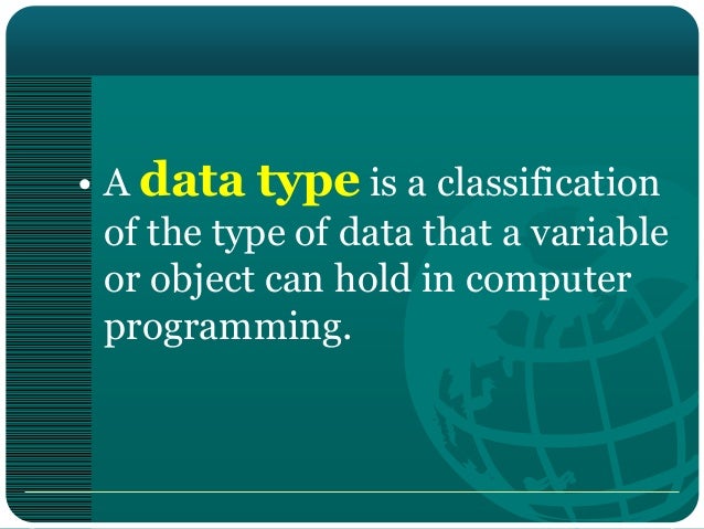 Computer data type and Terminologies