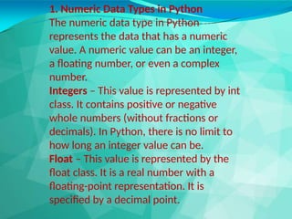 data type of pythonpython pytohn datagsdkghmkedhm,fdlbm | PPT