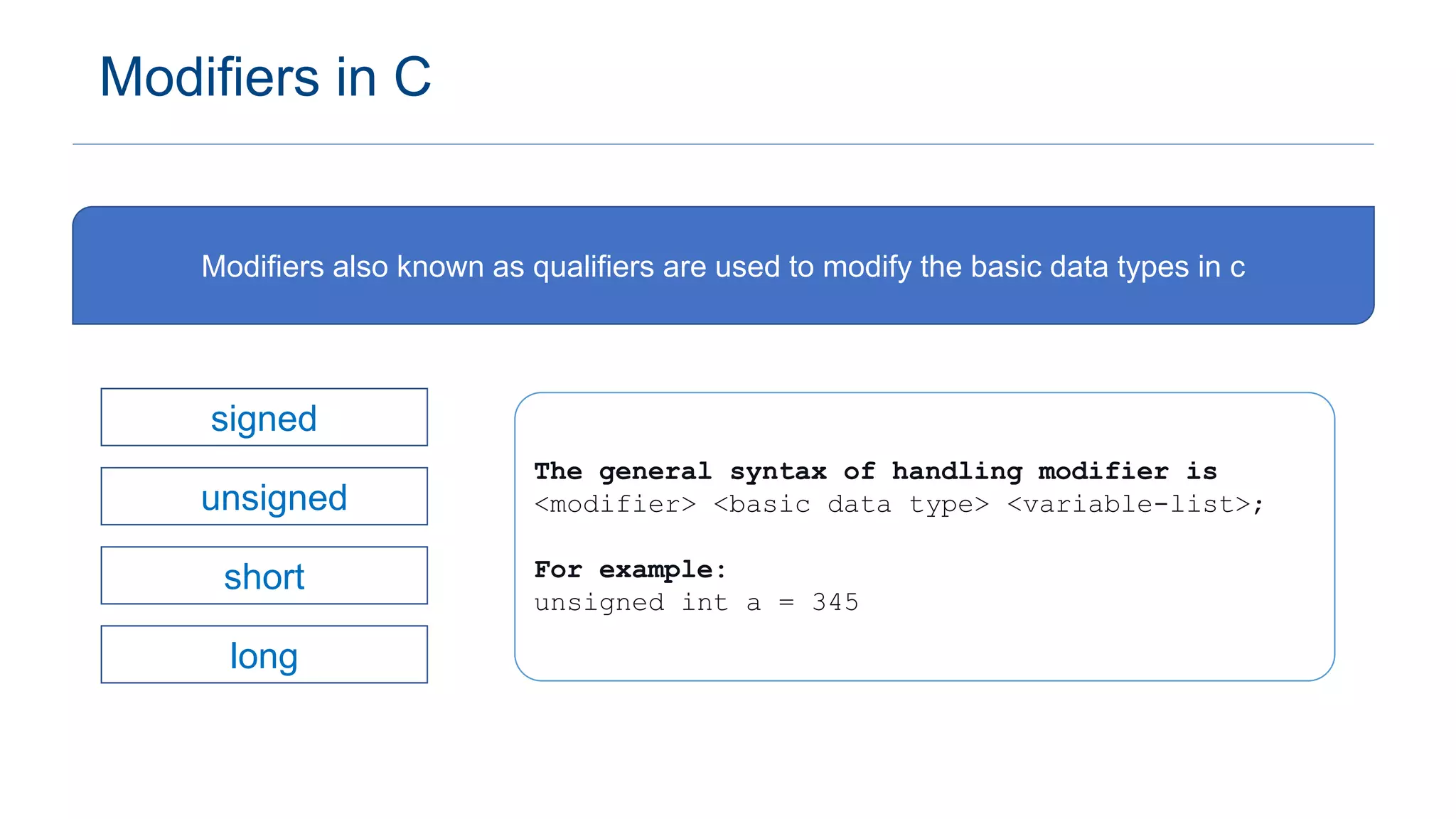Data Types In C | PPTX