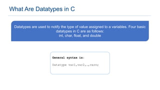 Data Types In C | PPTX