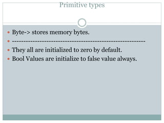 Datatype introduction- JAVA | PPT