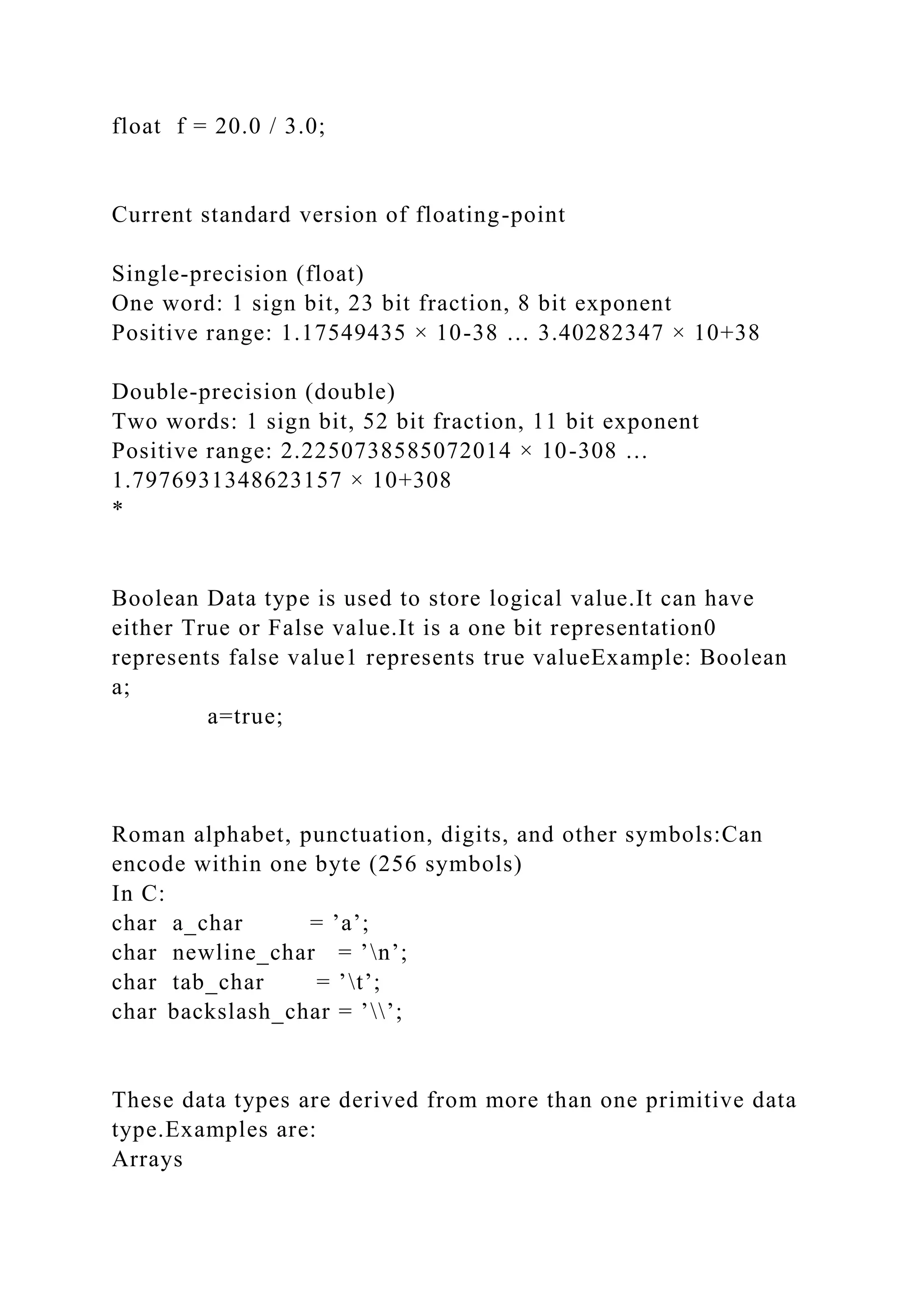 Data Type is a basic classification which identifies.docx
