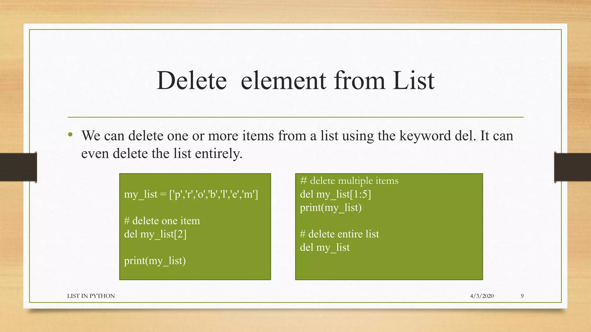 Data type list_methods_in_python | PPT