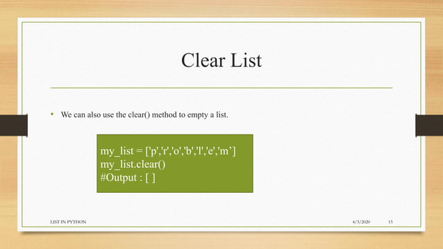 Data type list_methods_in_python | PPT