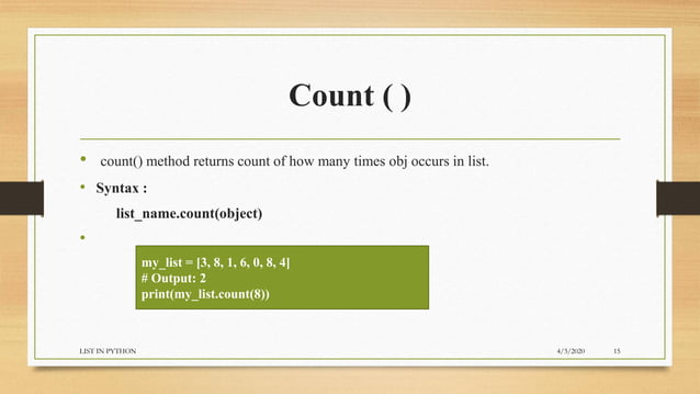 Data type list_methods_in_python | PPT