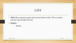 Data type list_methods_in_python | PPT image.
