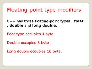 Data types | PPTX | Programming Languages | Computing