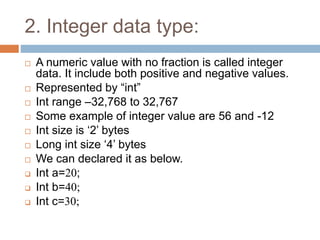 Data types | PPT