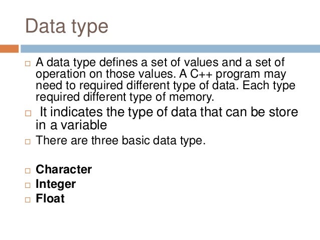 Data types