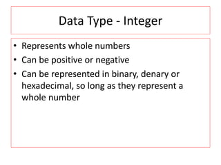 Data types | PPT