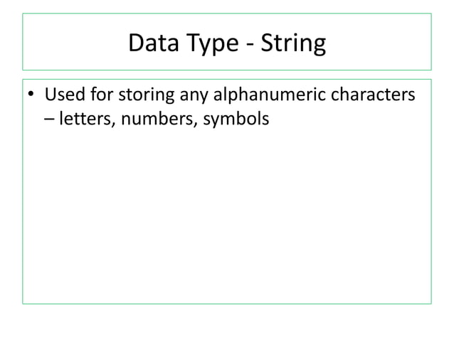 Data types | PPT