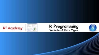 www.r-squared.in/git-hub
R2 Academy R Programming
Variables & Data Types
 