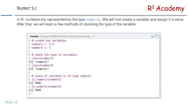 R Programming Variables Data Types R Programming Variables Data Types